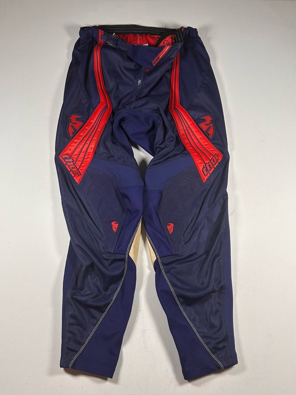 Thor Men's Blue Red AC Padded Motocross Racing Pants Size 38